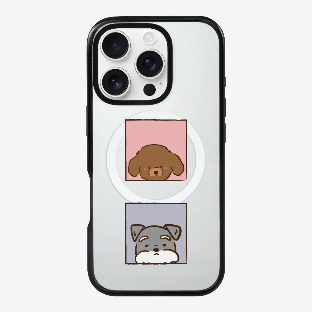 Poodle and Schnauzer Phone Case