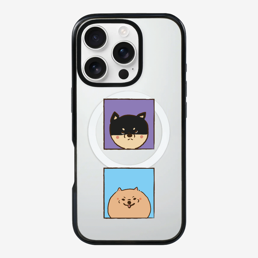 Shiba Inu and Pomeranian Phone Case