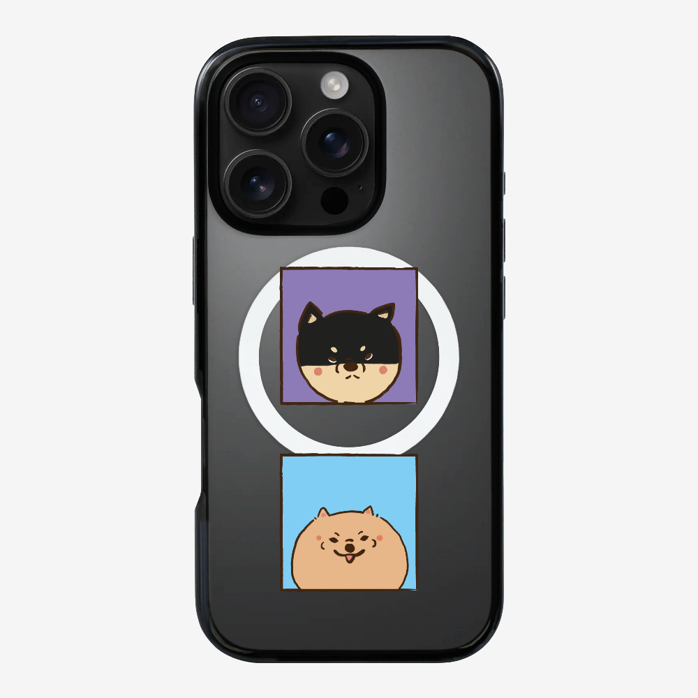 Shiba Inu and Pomeranian Phone Case