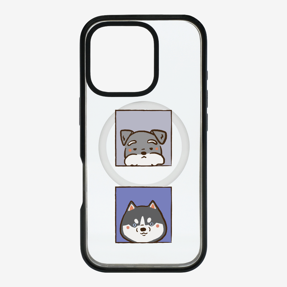 Schnauzer and Husky Phone Case