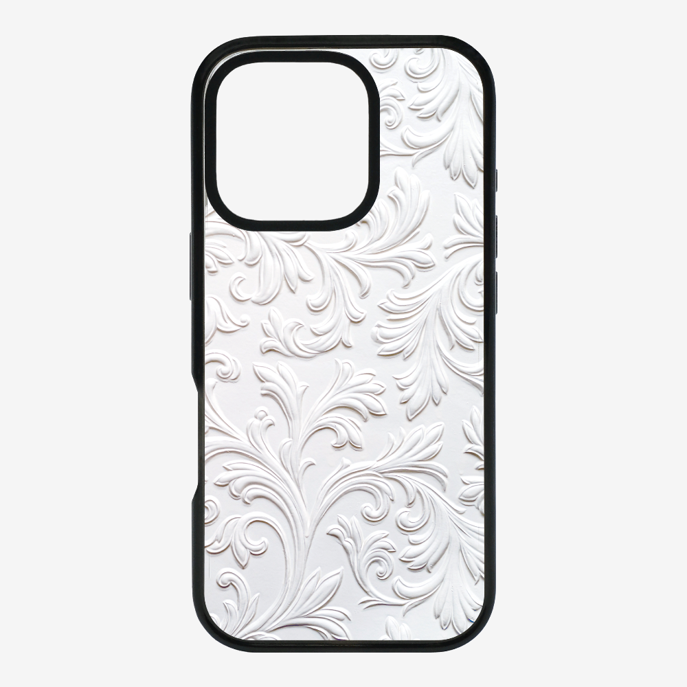 White Floral Pattern Phone Case