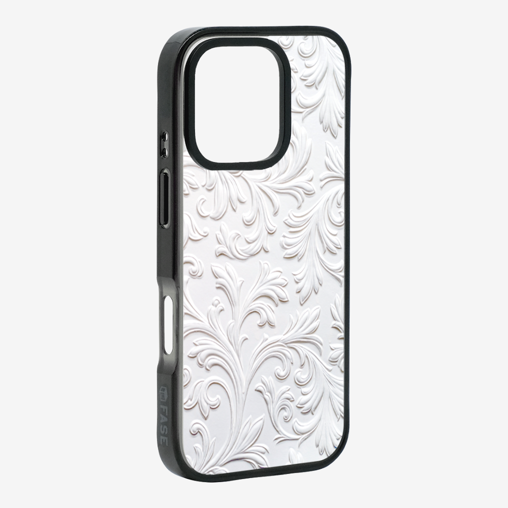 White Floral Pattern Phone Case