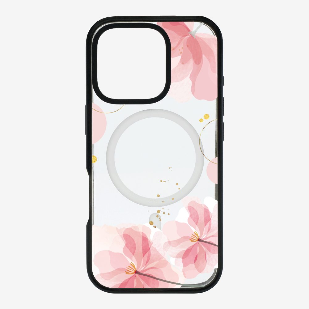 Pink Spring Floral (Transparent) Phone Case