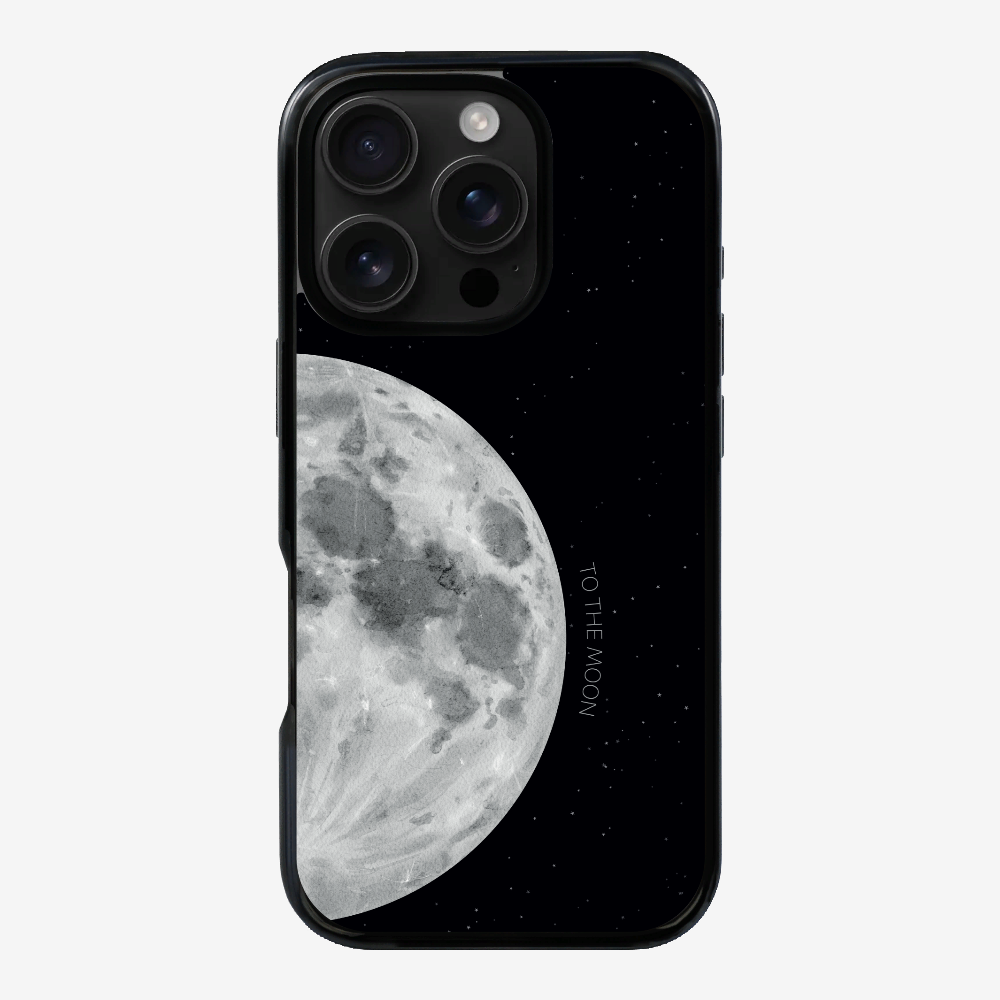 To The Moon (First Quarter) Phone Case