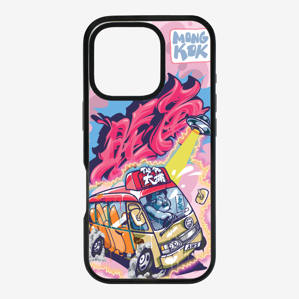 Red Minibus in Mong Kok Phone Case