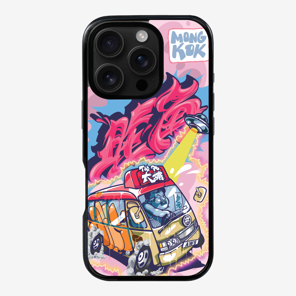 Red Minibus in Mong Kok Phone Case