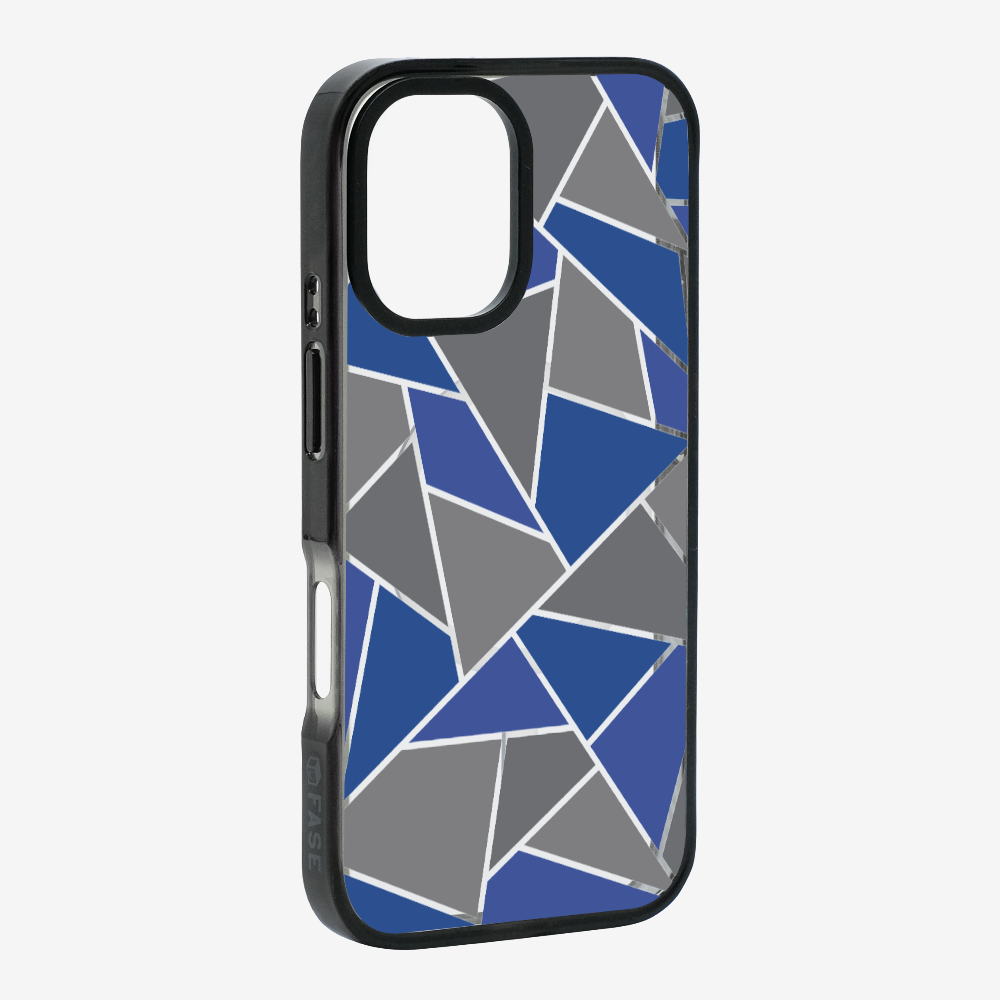 Blue & Grey Polygon Phone Case