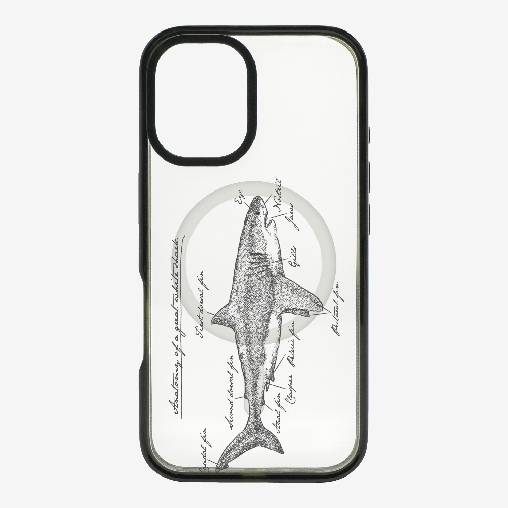 Anatomy of a Great White Shark Phone Case