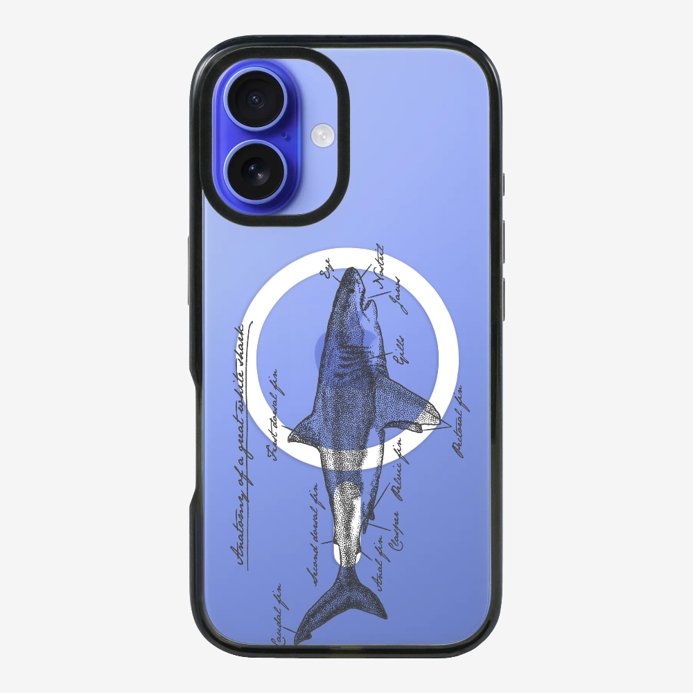 Anatomy of a Great White Shark Phone Case