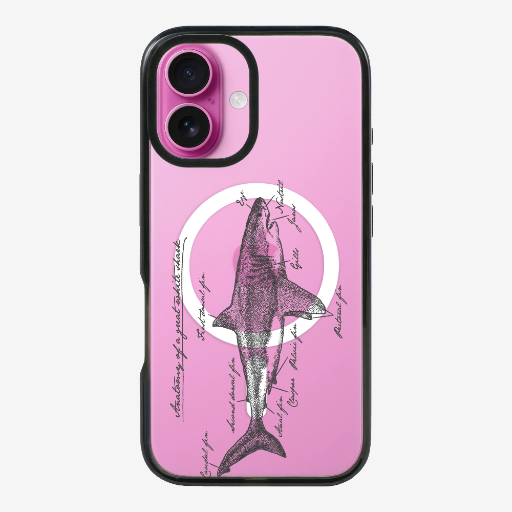 Anatomy of a Great White Shark Phone Case