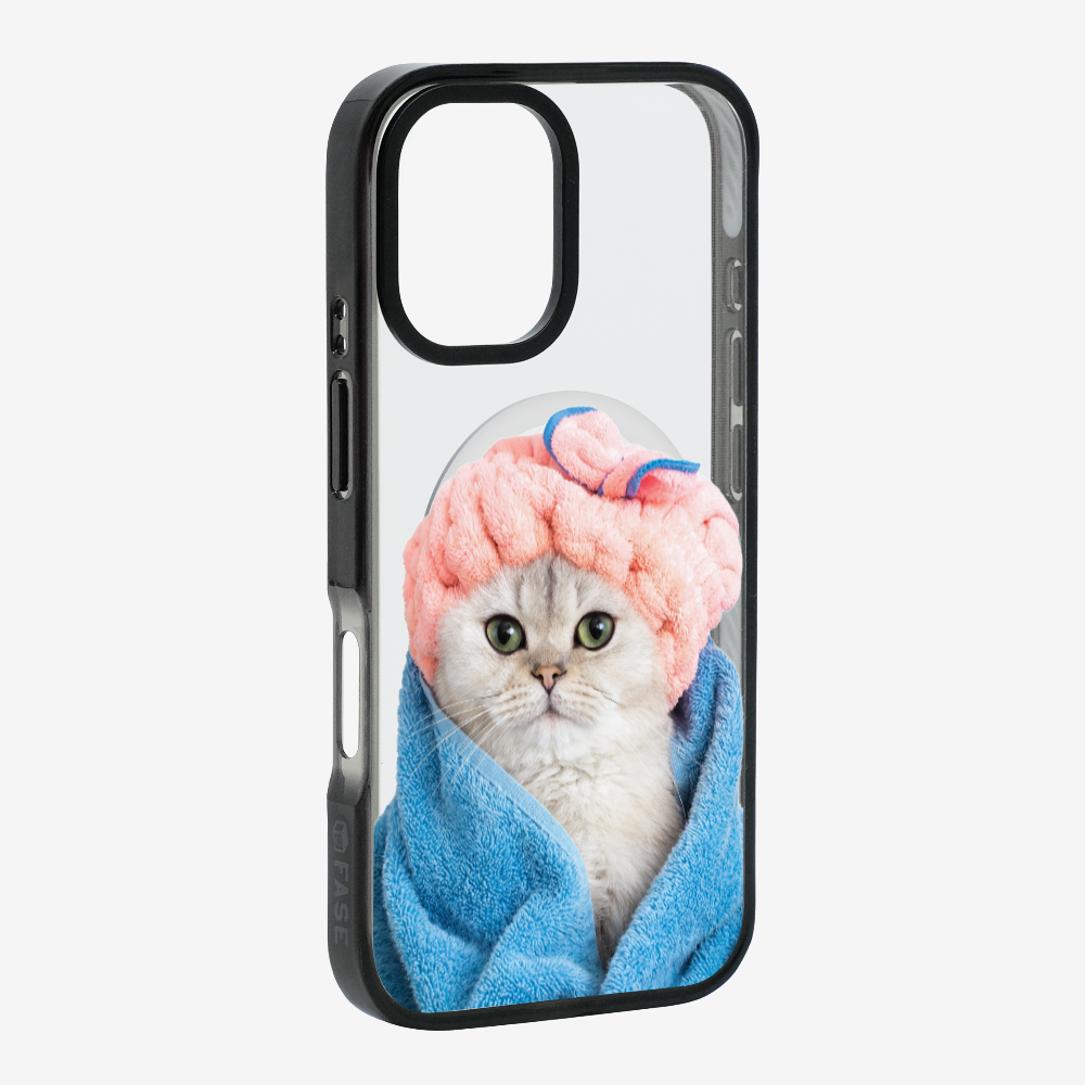 Cute White Kitten (Transparent) Phone Case