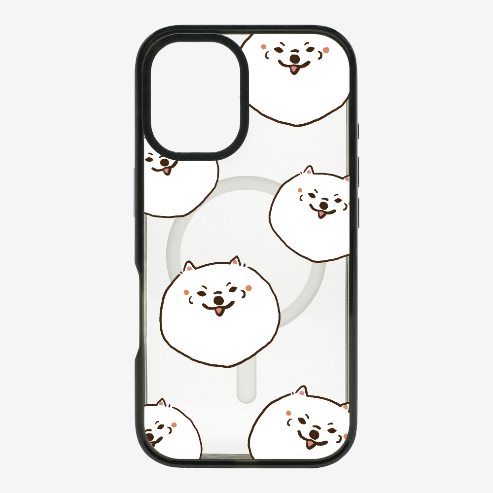 White Pomeranian Wonderland Phone Case