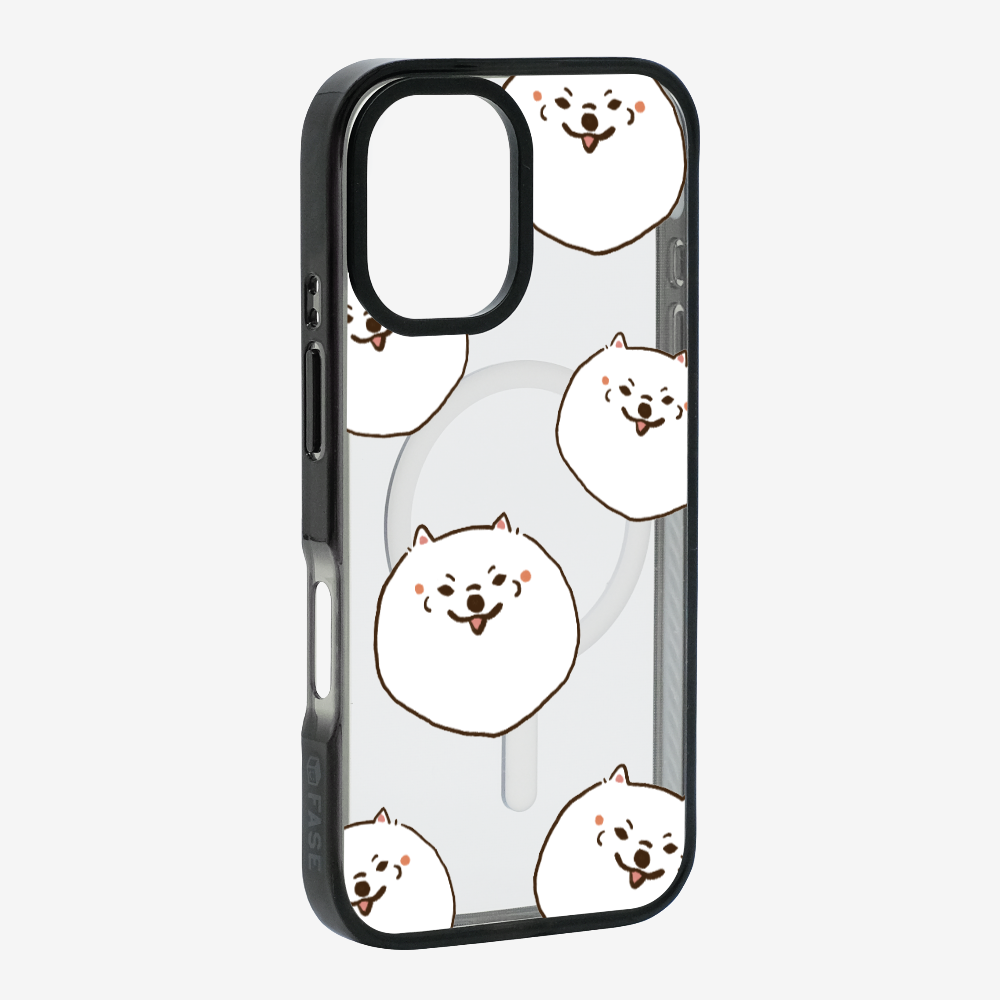 White Pomeranian Wonderland Phone Case