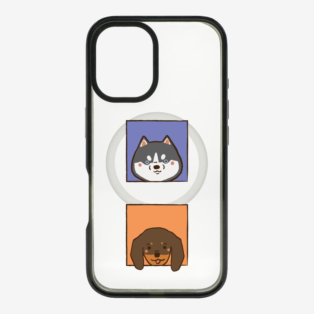 Dachshund and Husky Phone Case