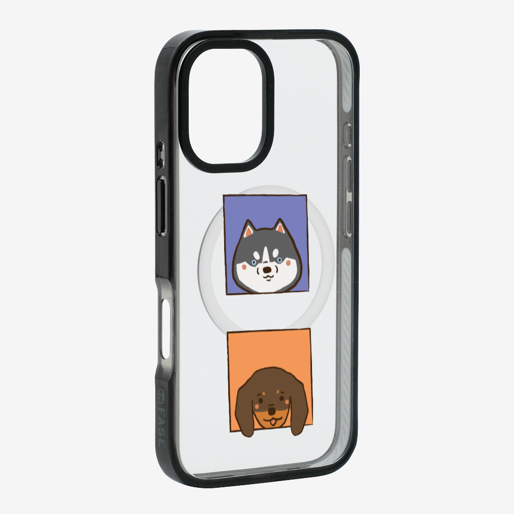 Dachshund and Husky Phone Case