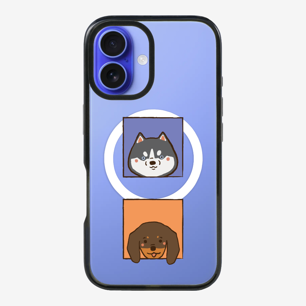 Dachshund and Husky Phone Case