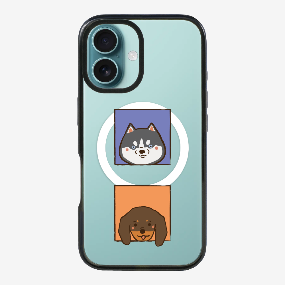 Dachshund and Husky Phone Case