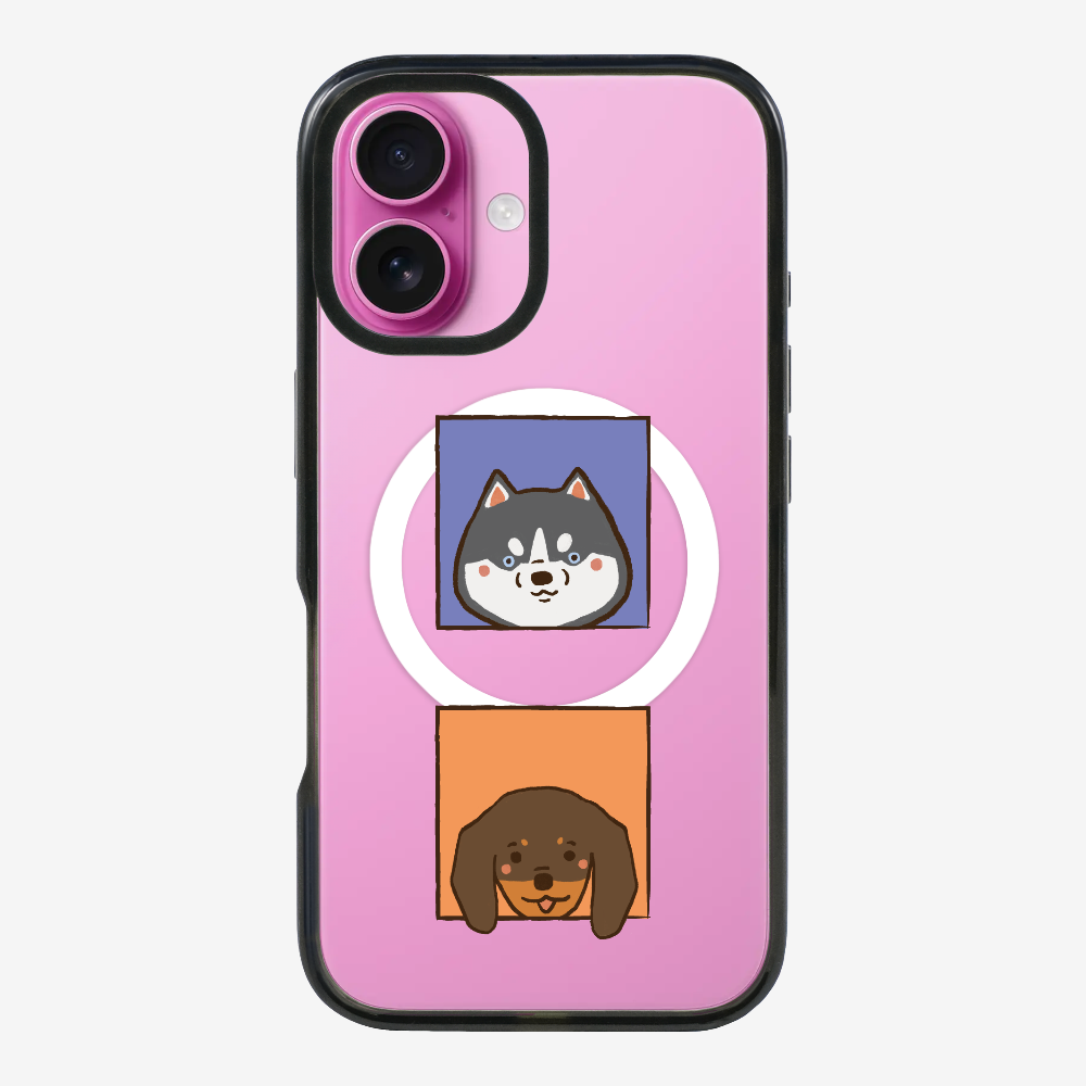 Dachshund and Husky Phone Case