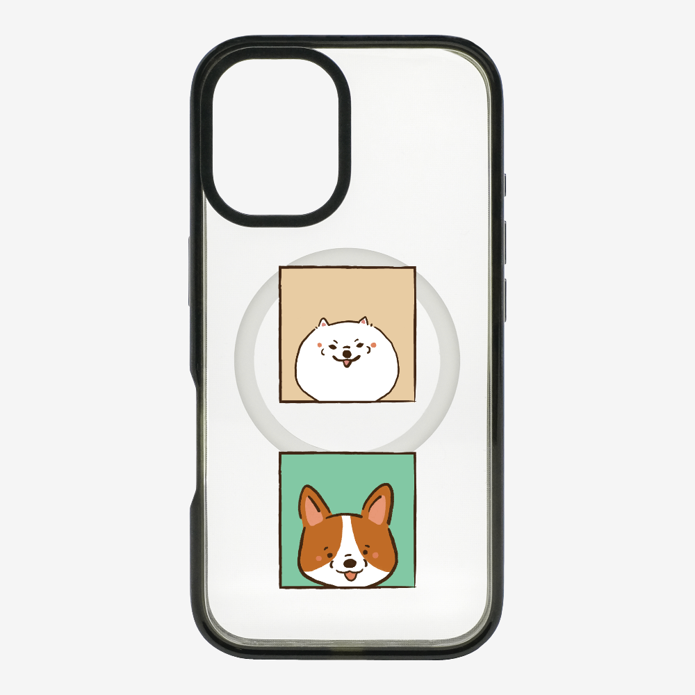 Pomeranian and Corgi Phone Case