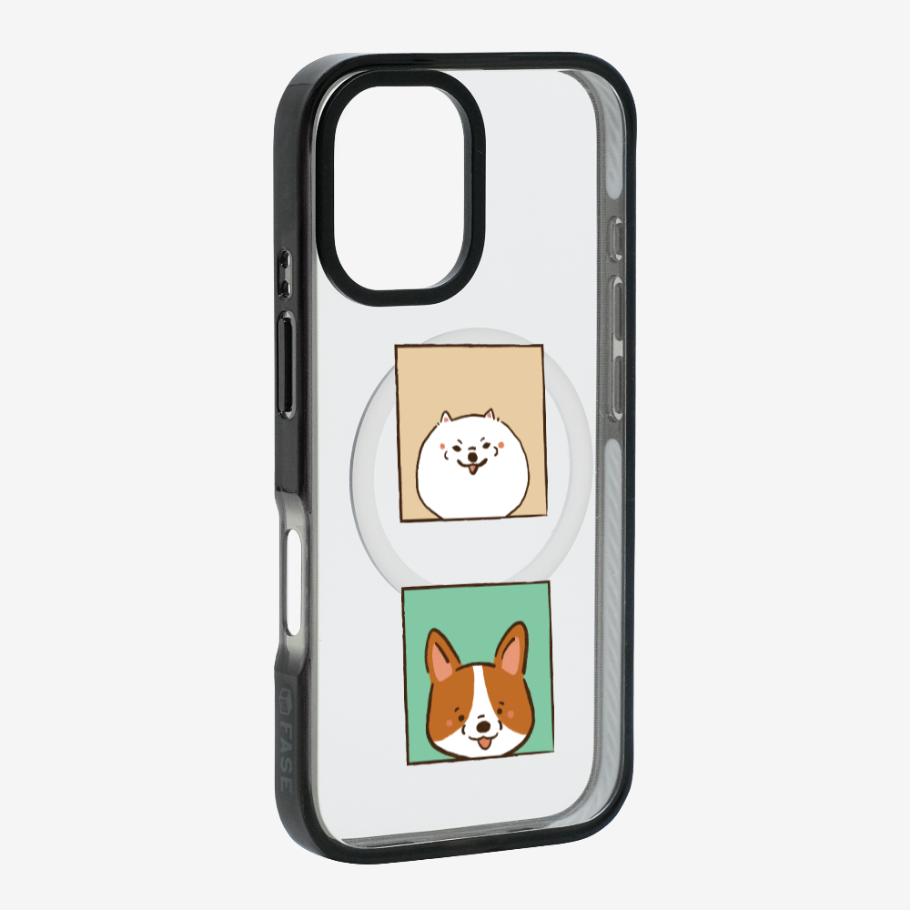 Pomeranian and Corgi Phone Case