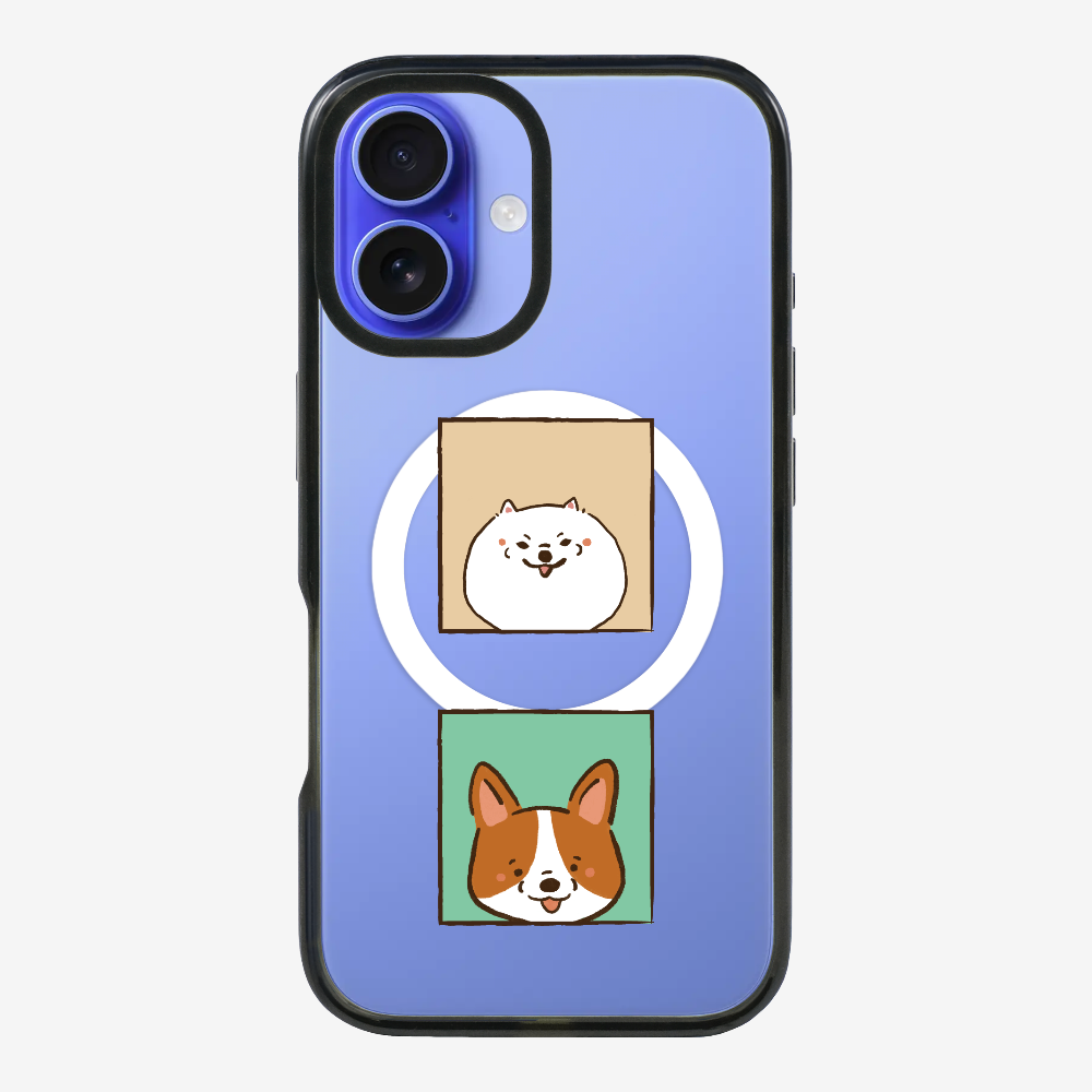 Pomeranian and Corgi Phone Case