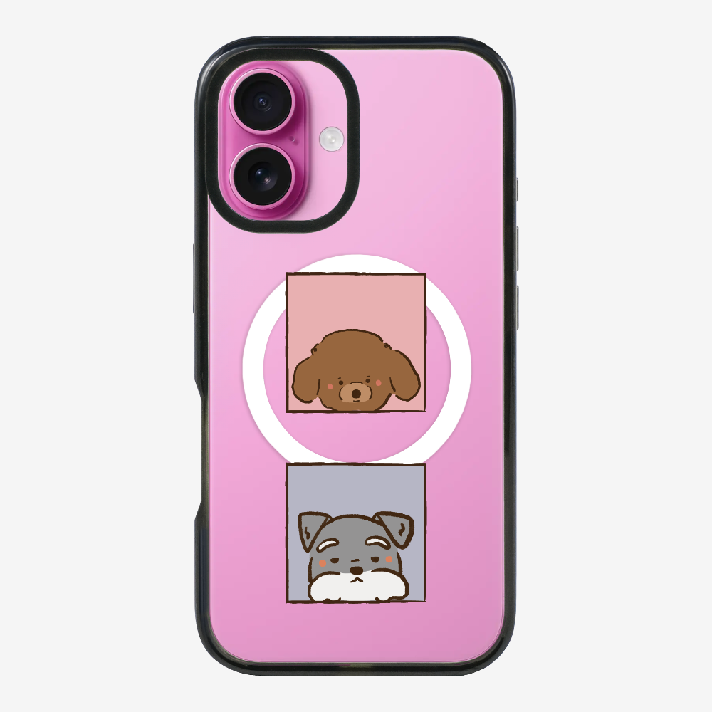 Poodle and Schnauzer Phone Case