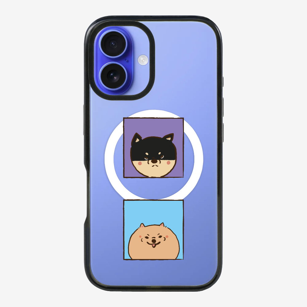 Shiba Inu and Pomeranian Phone Case