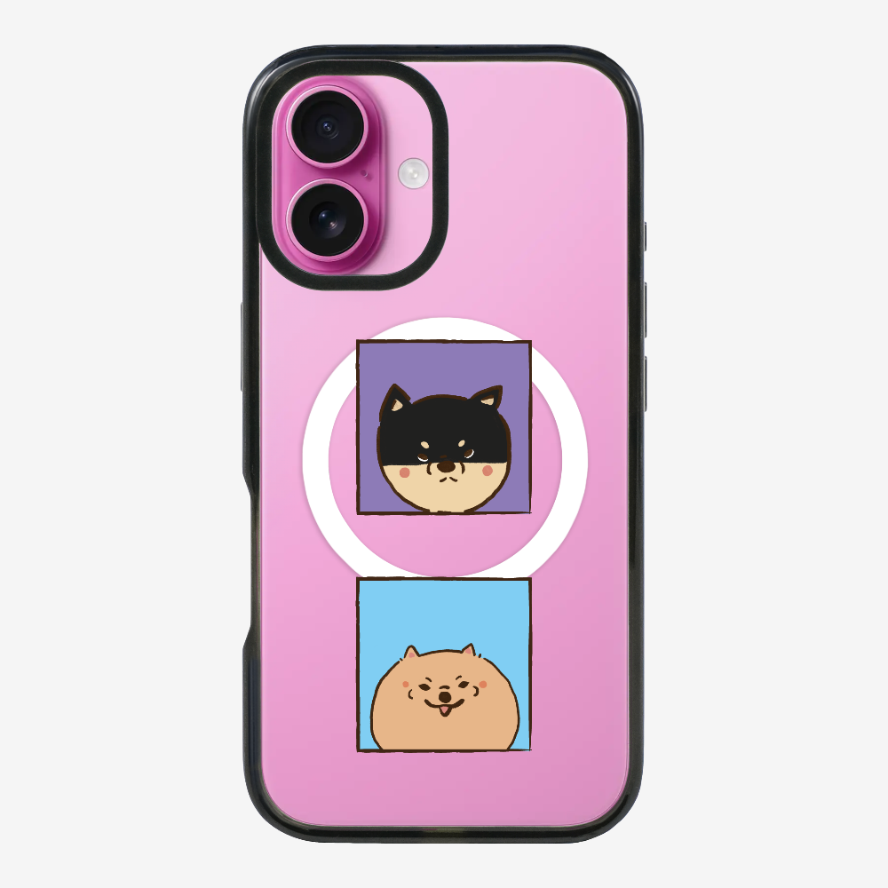 Shiba Inu and Pomeranian Phone Case