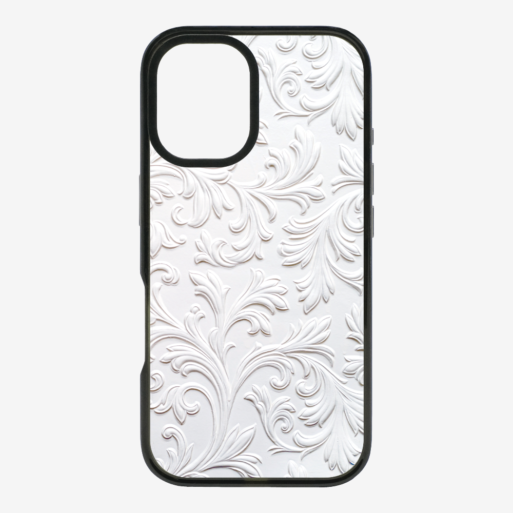 White Floral Pattern Phone Case