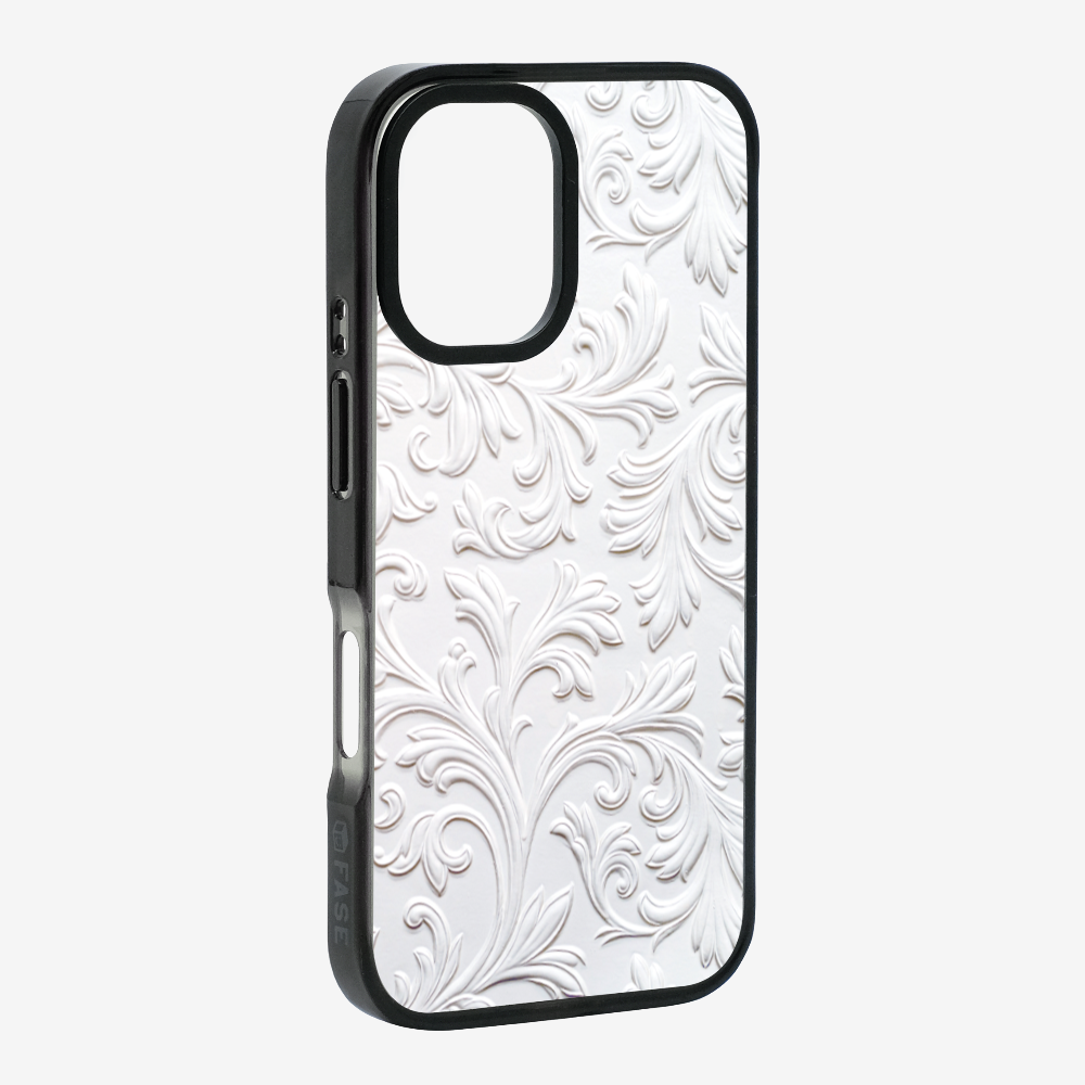 White Floral Pattern Phone Case