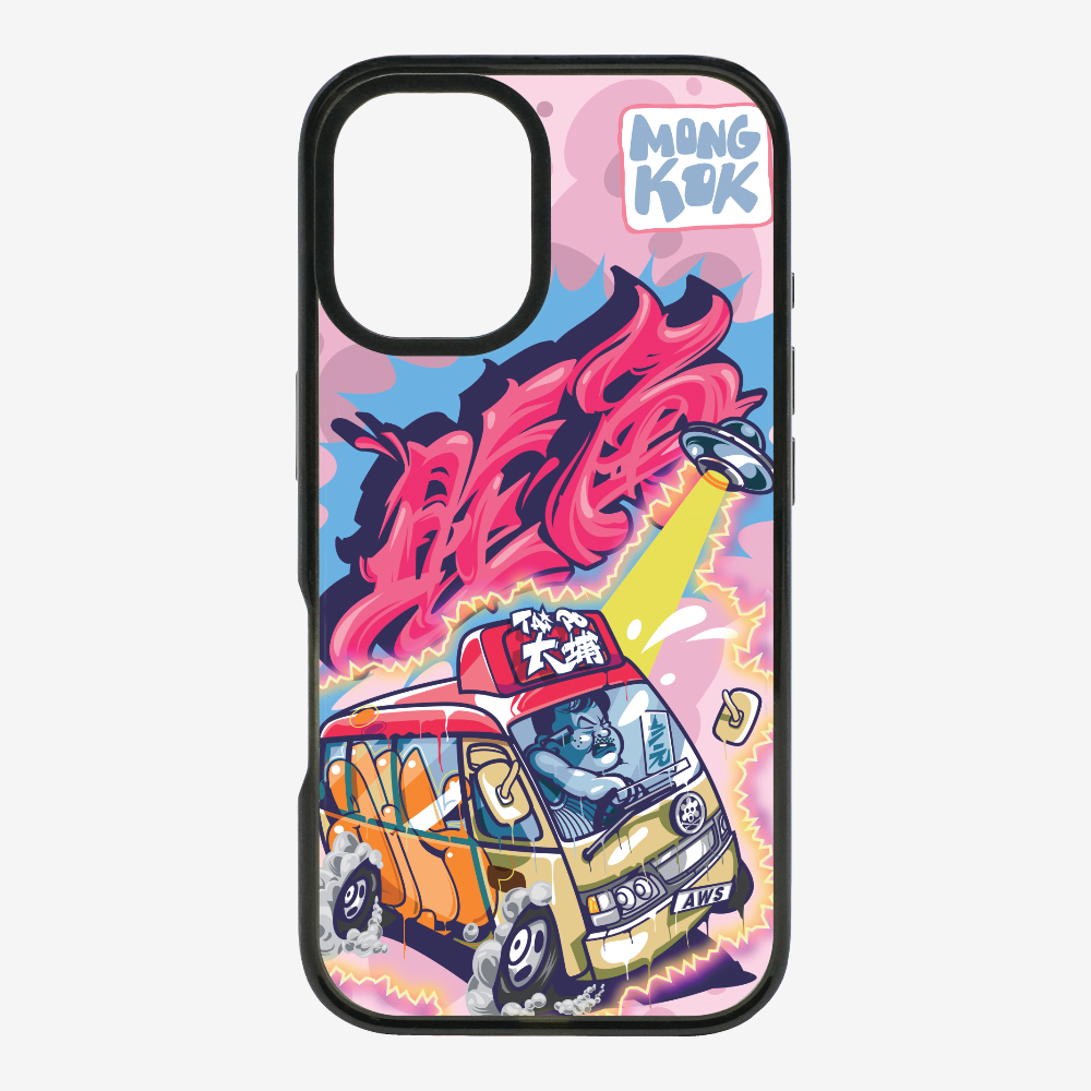 Red Minibus in Mong Kok Phone Case