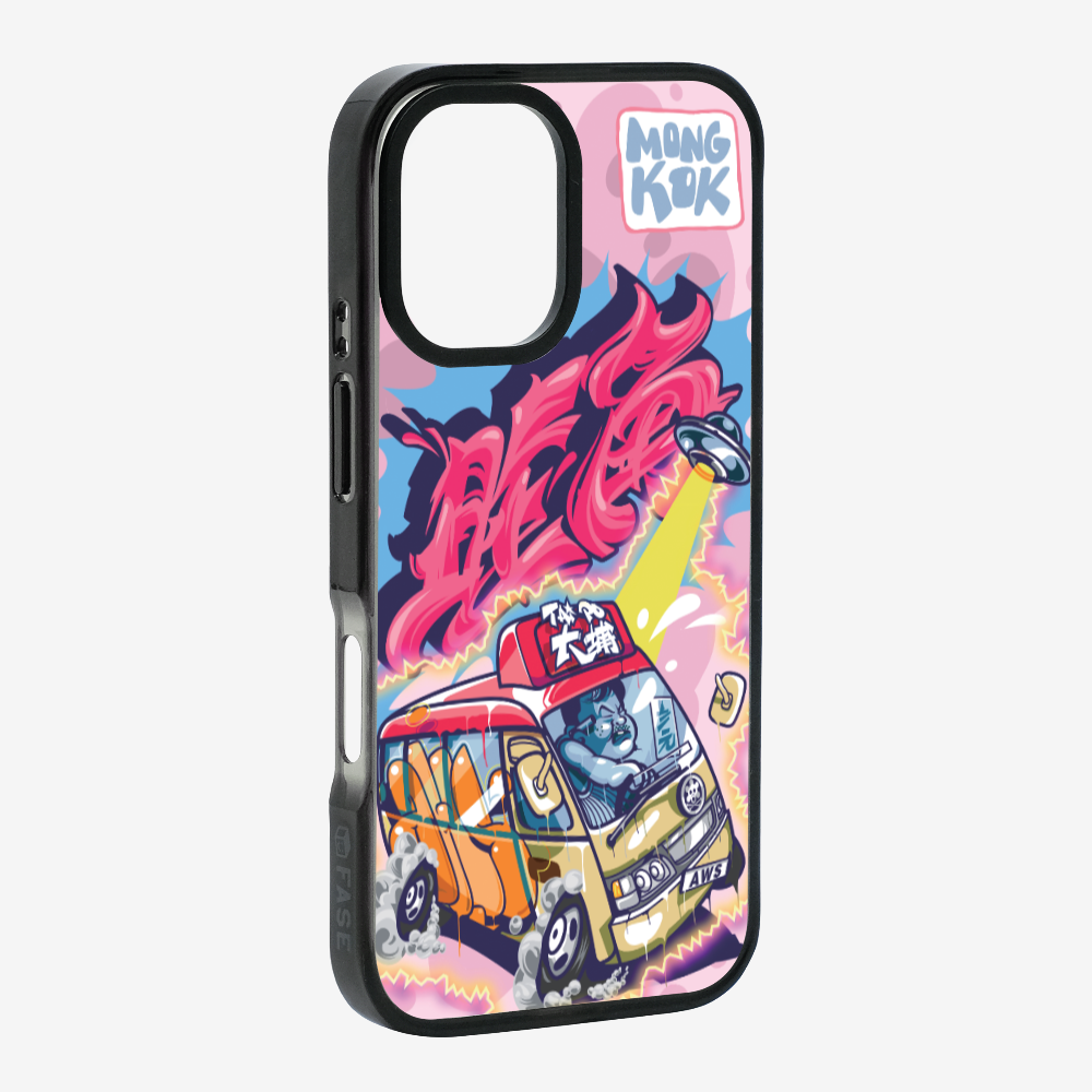 Red Minibus in Mong Kok Phone Case