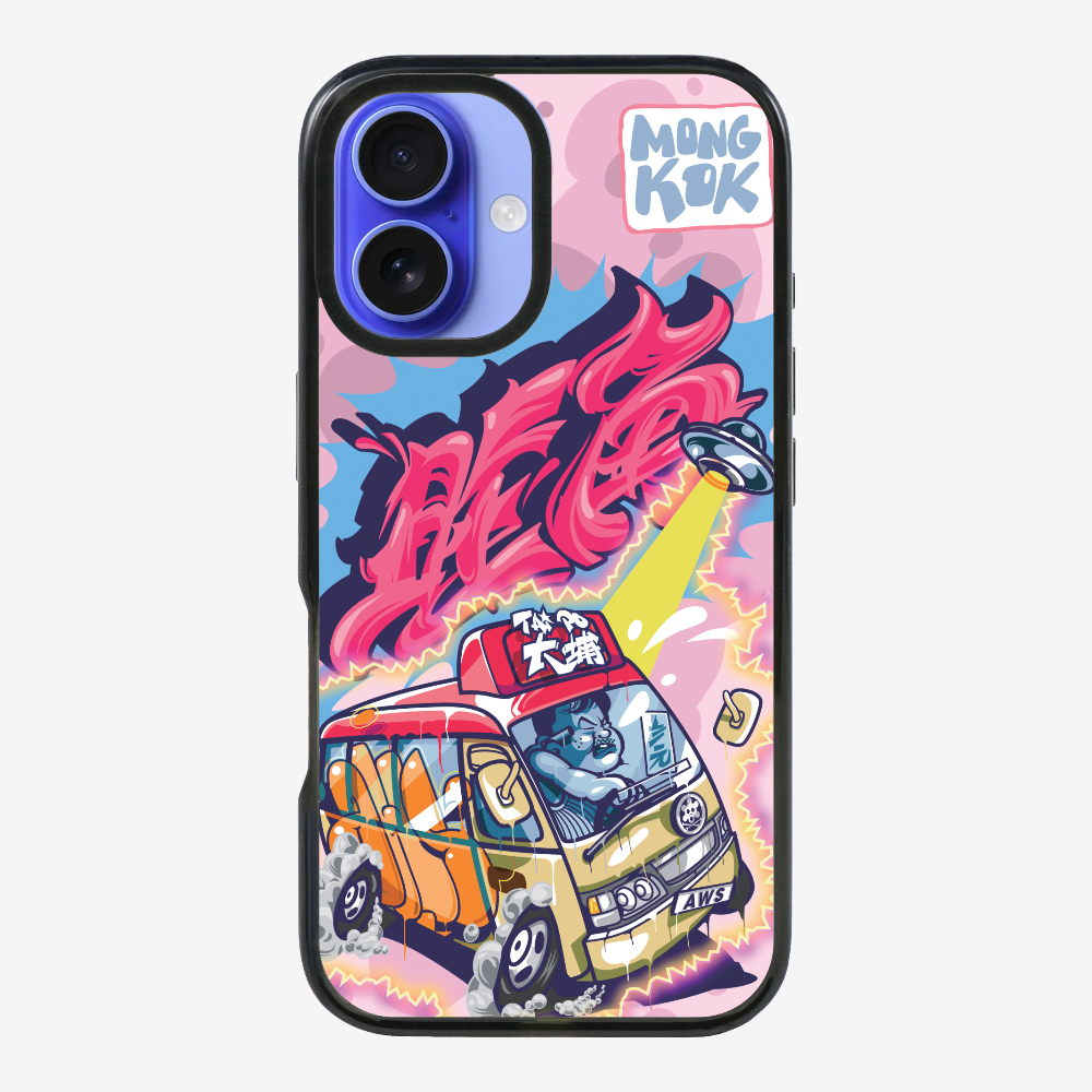 Red Minibus in Mong Kok Phone Case