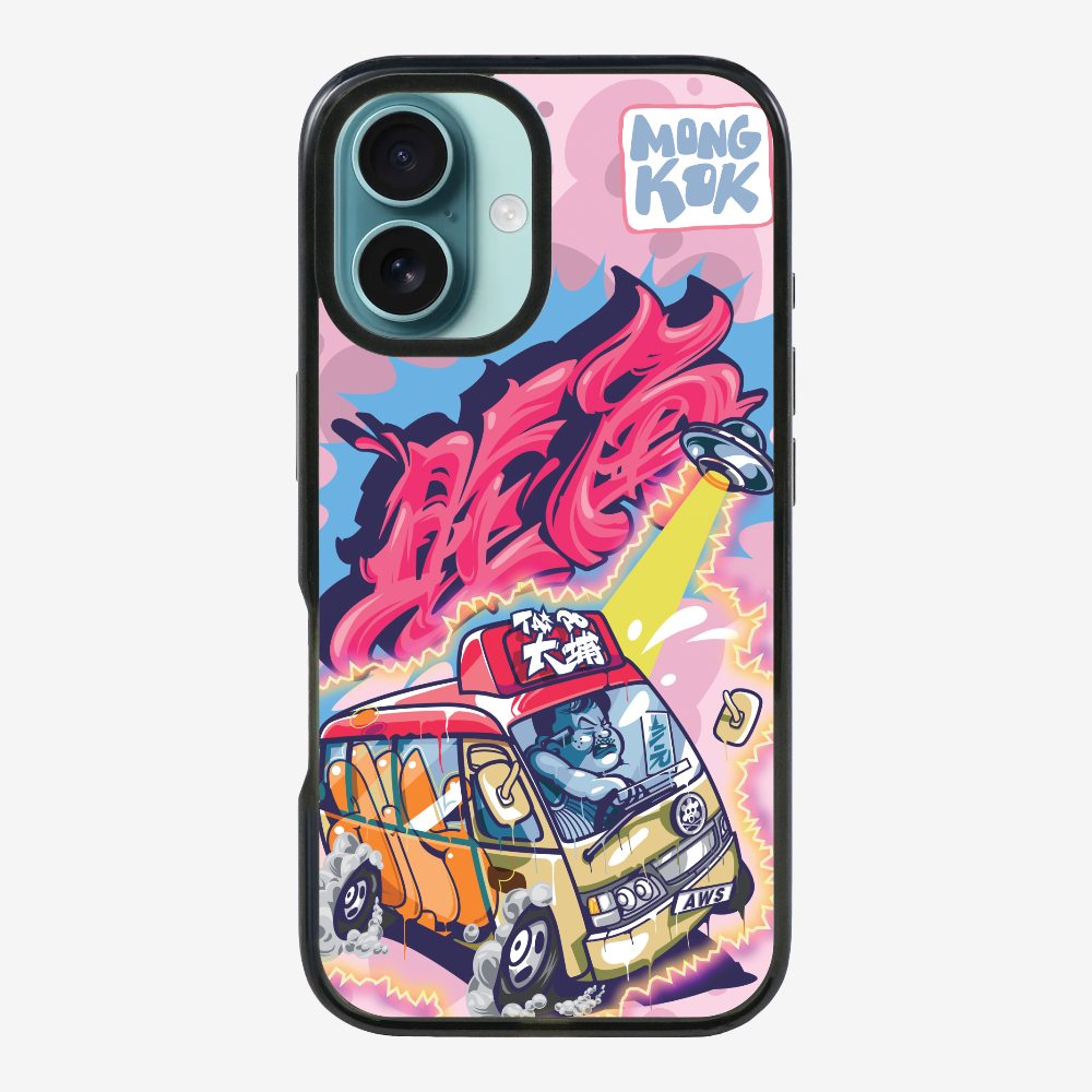 Red Minibus in Mong Kok Phone Case