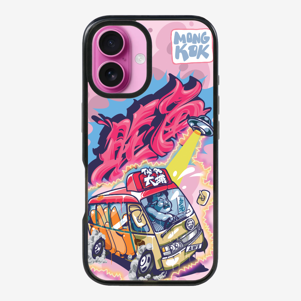 Red Minibus in Mong Kok Phone Case