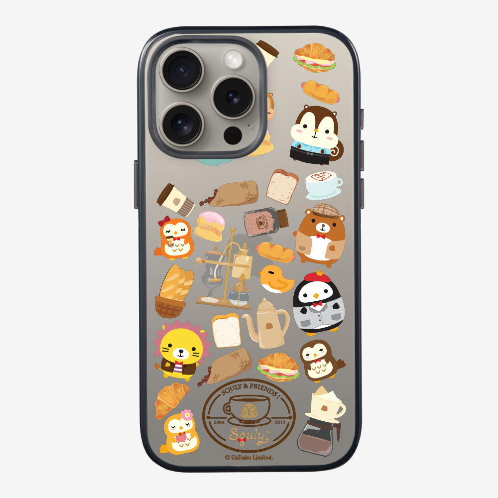 Vintage Cafe Motif Phone Case