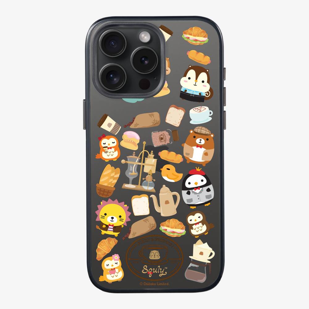 Vintage Cafe Motif Phone Case