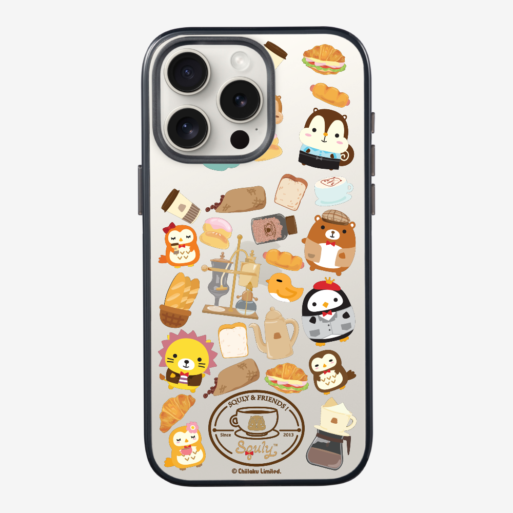 Vintage Cafe Motif Phone Case