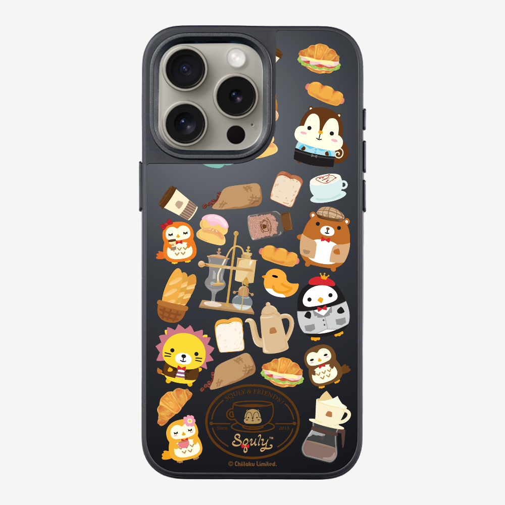 Vintage Cafe Motif Phone Case