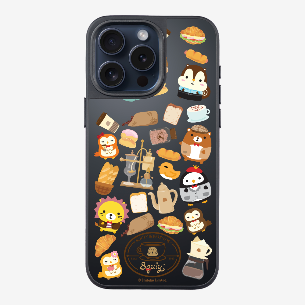 Vintage Cafe Motif Phone Case