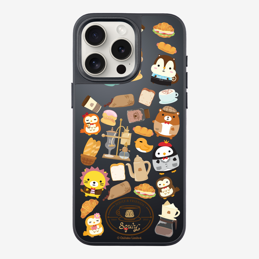 Vintage Cafe Motif Phone Case