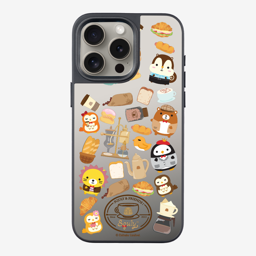 Vintage Cafe Motif Phone Case