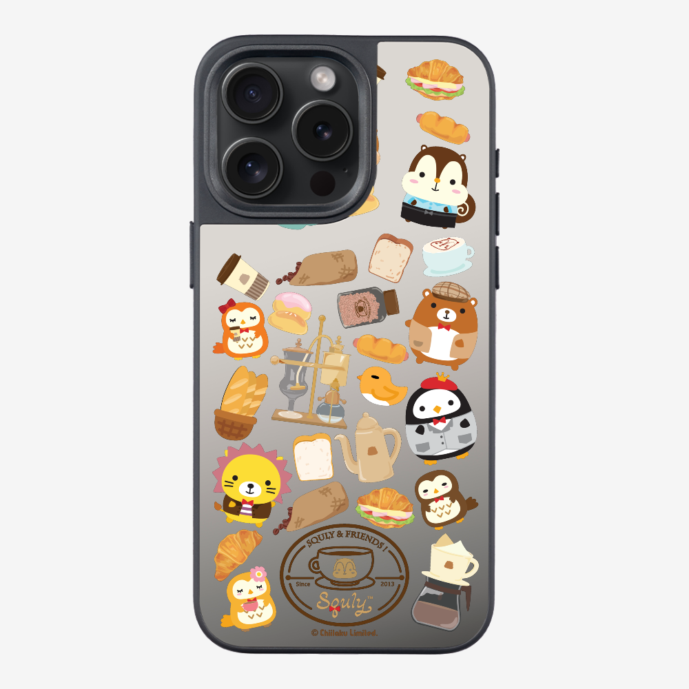 Vintage Cafe Motif Phone Case