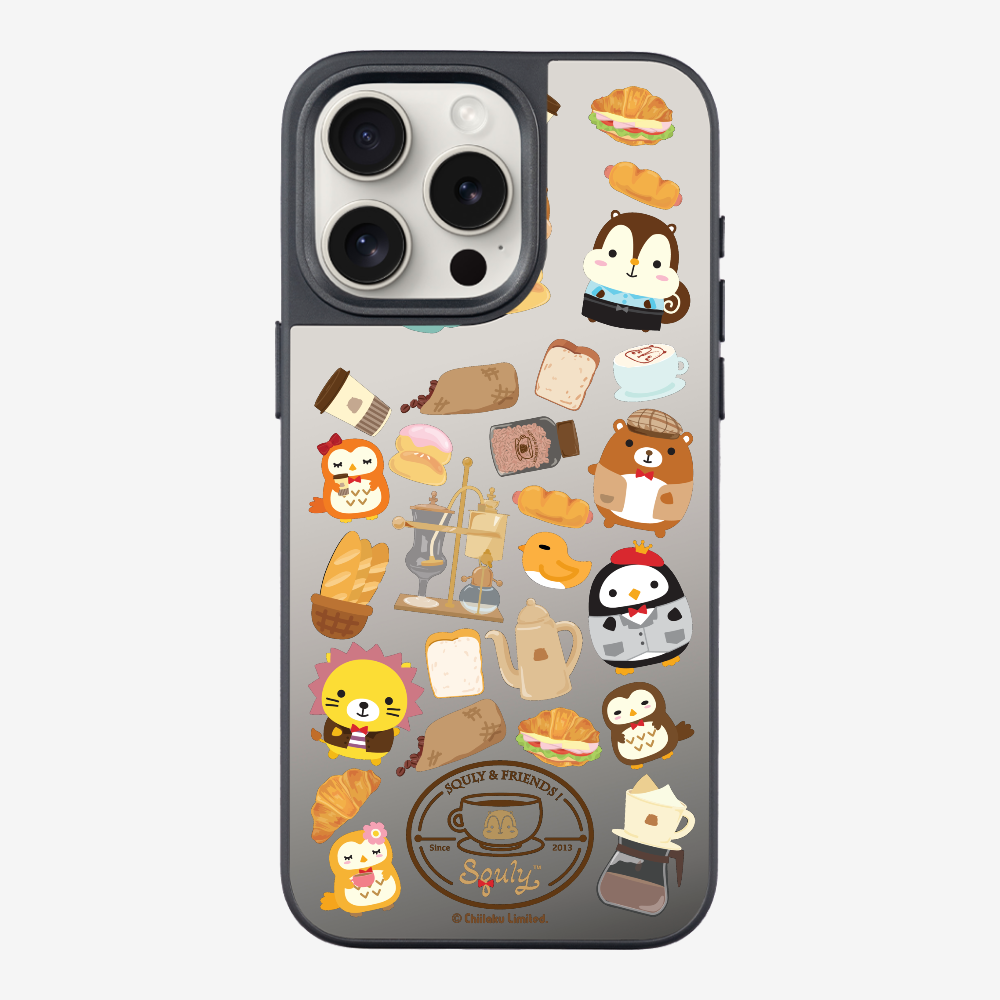 Vintage Cafe Motif Phone Case