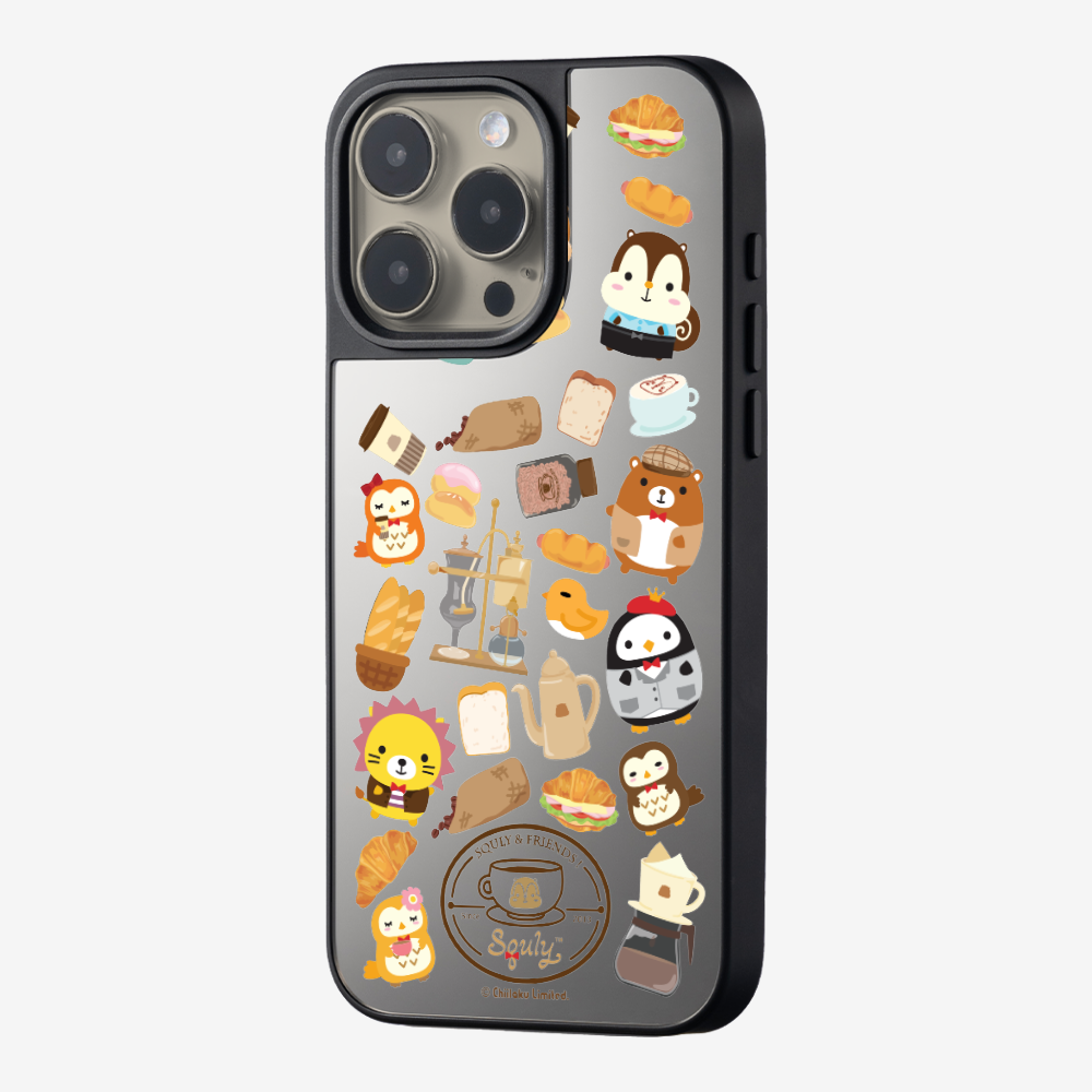 Vintage Cafe Motif Phone Case