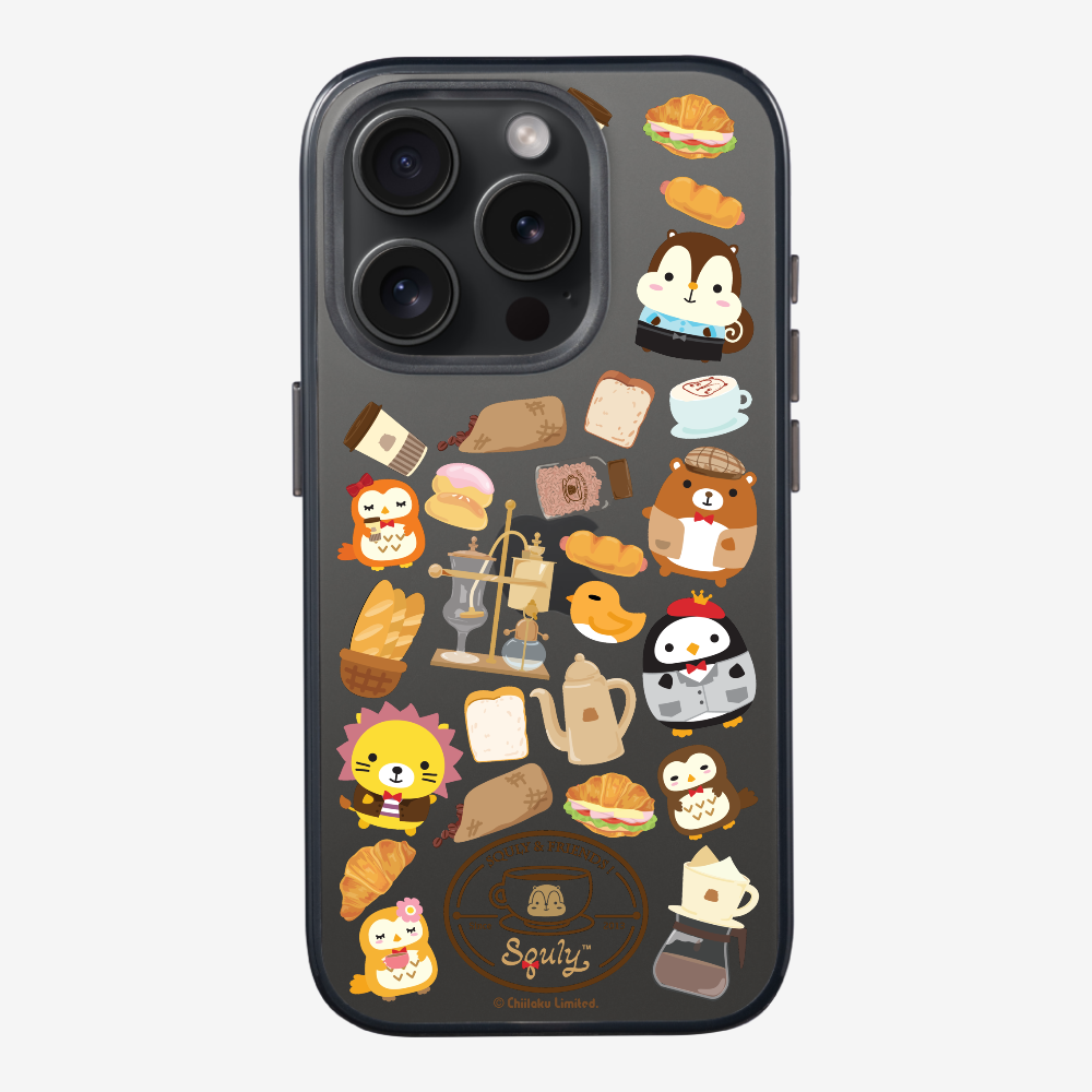 Vintage Cafe Motif Phone Case