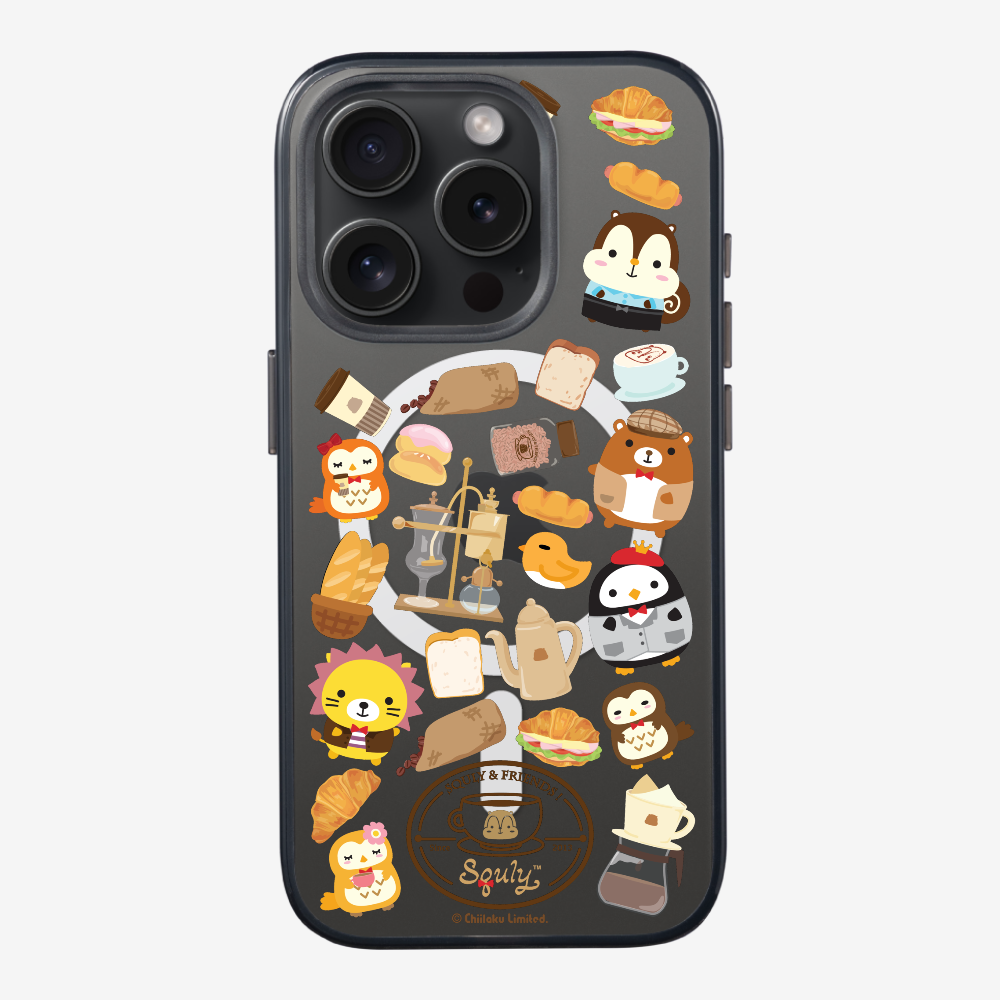 Vintage Cafe Motif Phone Case