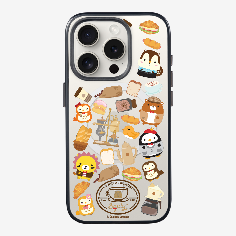 Vintage Cafe Motif Phone Case