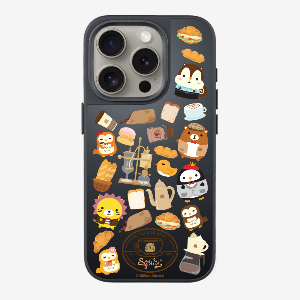 Vintage Cafe Motif Phone Case