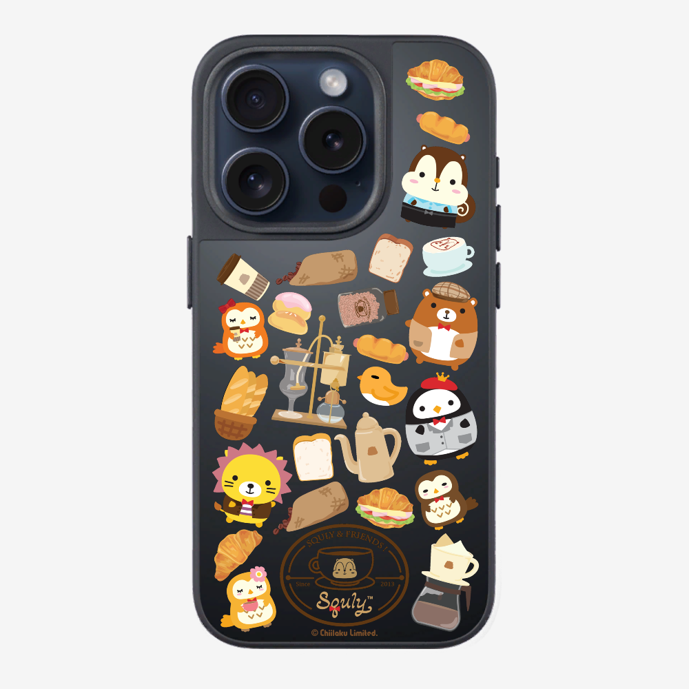 Vintage Cafe Motif Phone Case